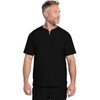 Cherokee Scrubs for Men Zip Henley Top with 3 Pockets