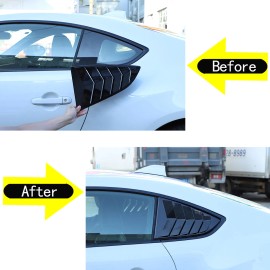 car-attention 2PC Rear Side Window Vent/Louvers Gloss Black Fit For Toyot-a 86/Subaru BRZ 2022