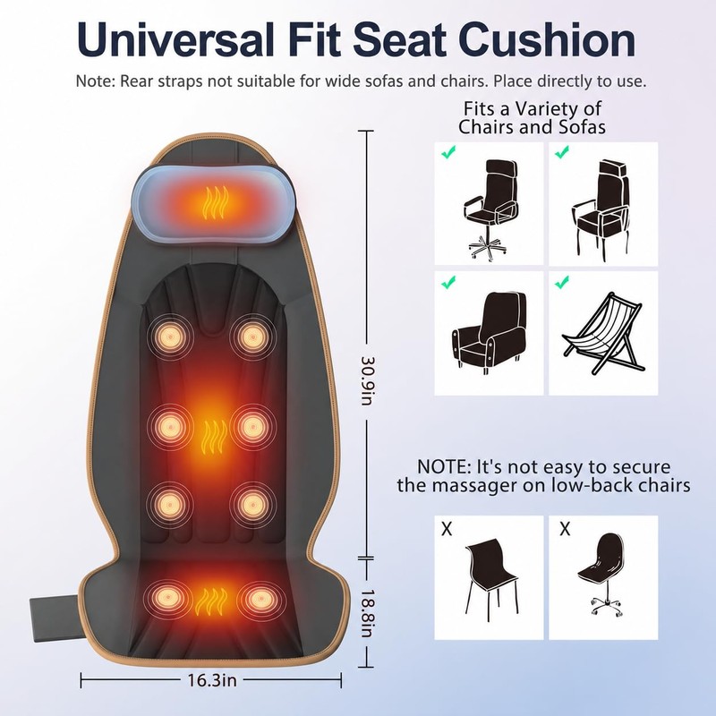 Massage Chair Pad with Heat, Vibration Massage Seat Cushion