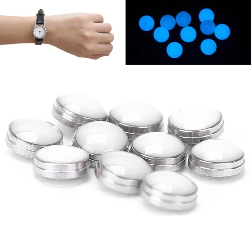 10pcs Blue Watch Luminous Bezel Dot Watch Dial Luminous Dot