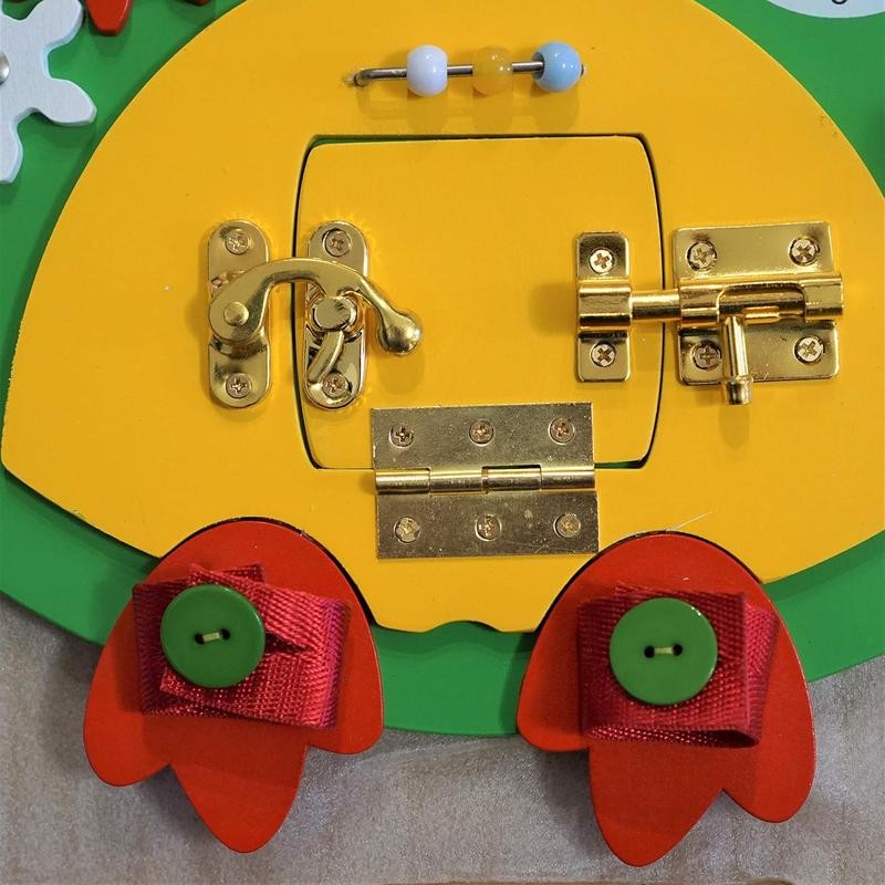 SENSORY4U Owl Sensory Wooden Activity Busy Board - Wood Montessori