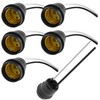 ZDRU 6 PCS E26/E27 Waterproof Lamp Holder Socket, Black Pigtail