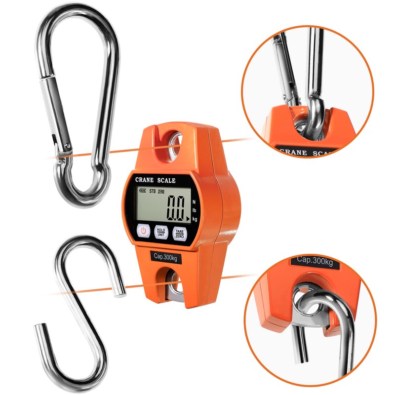 GRAM PRES Digital Hanging Scale 660 Lb 300 Kg Hanging