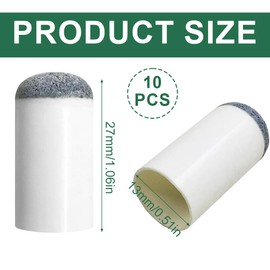 WeddHuis Pack of 10 Billiard Cue Tips, Billiard Cue Tips, Billiard Replacement Tips, Pool Cue Tips, Stick Billiard Caps, Billiard Accessories