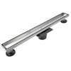 Neodrain 18-Inch Linear Shower Drain, Brushed 304 Stainless Steel, Silver,