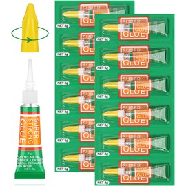 3g X 12 Pack Super Glue Strong Adhesive, Cyanoacrylate Adhesive Instant Drying Glue for Plastic, Wood, Metal, Crafts, Home Kitchen Utensil Repair Permanent