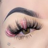 Miss Kiss 1 Pair Lashes with Pink Color Silver Glitter