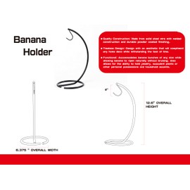FitWell Banana Holder Stand Countertop, Fruit Tree for Kitchen Countertop, Banana Keeper Stand Sturdy Steel Banana Hanger & Soft Pretzel Headphone Holder