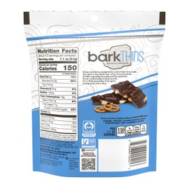 barkTHINS Dark Chocolate Pretzel and Sea Salt Snacking Chocolate, Pretzel Snack, 4.7 oz Bags (6 Count)