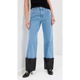 Nanushka Women's Raynee Jeans, Mid Blue/Black, 27