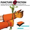 Vgo... Gardening Gloves Long Sleeves in Leather with Touchscreen, Heavy