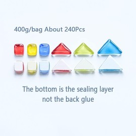 400 g Glass Mosaic Tiles Basicon Glass Mosaic Tiles Various Shapes Glitter Small Mosaic Tiles Colourful Irregular Crystal Mosaic Tiles DIY Handmade Decor
