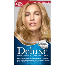 Wella Deluxe, Tinte Permanente 8.3 Rubio Claro Dorado, 207 G