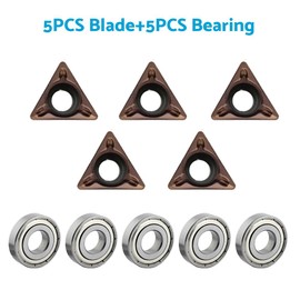 ALL IN RED BOX Air Chamfer Tool Trimming Mini Chamfering Pneumatic Beveling Machine Deburring Machine (5PC Blade+5PC Bearing)