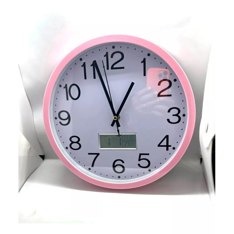 ArgenmexWatch Reloj De Pared Analogo C/fecha Y Temperatura Digital Unico!