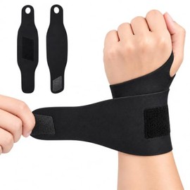 2 Piezas Muñequera para Túnel Carpiano, Soporte de Muñeca Ajustable y Elástico, Diseño Ultrafino de Nailon y Spandex, para Oficina, Desgarro TFCC, Fit