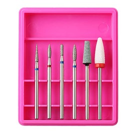 6pcs Nail Drill bits Sets,Ceramic Diamond Nail Art Files Cuticle Gel Polish Remover Tools 3/32 Inch Milling Cutter for Manicure Pedicure (6pcs-Set3)