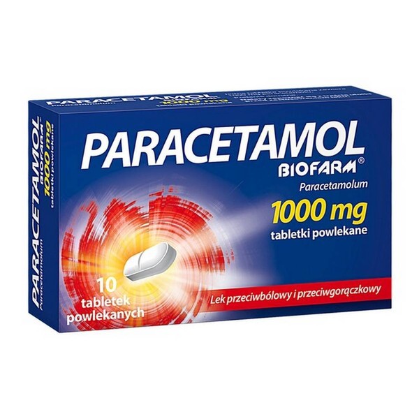 Paracetamol Biofarm, 1000 mg, coated tablets, 10