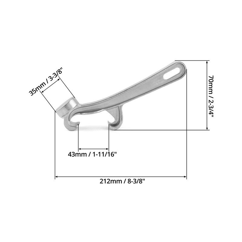QWORK Barrel Opener, Aluminum, 8", Silver, for Home Industrial Use