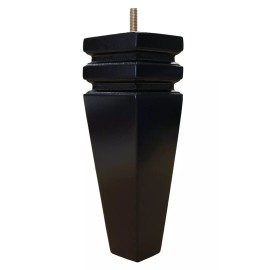 Elegent Upholstery 8" Height Espresso Black Finish Square Top Sofa Furniture Legs - Set of 4