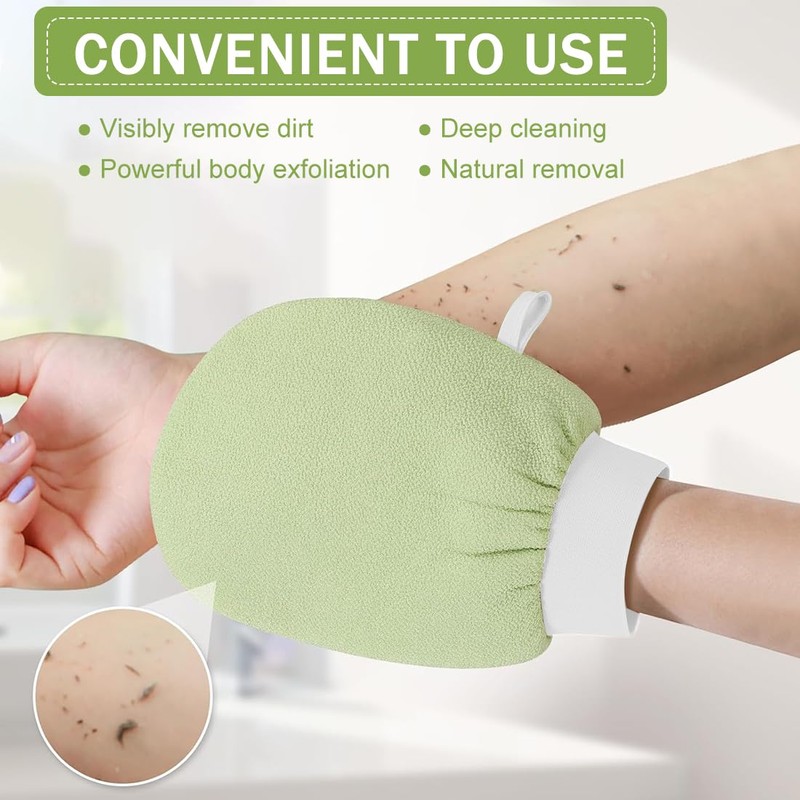 2 Stück Exfoliating Gloves, Peeling-Handschuhe, Peelinghandschuh Körper, Peeling Handschuh Körperpeeling,