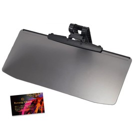 rckc1 Car Sun Visor, Front Sun Visor, Sun Shade, Prevents Glare, Reflected Light, Sunshine, Reversible, Left and Right Adjustable, Day and Night, UV Rays, RC Sticker Included