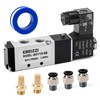 EBEIZZI Pneumatic Solenoid Valve Air Solenoid Valve DC12V/DC24V/AC110V Series Single