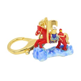 Feng Shui Victorious Windhorse Carrying A Jewel Amulet Keychain