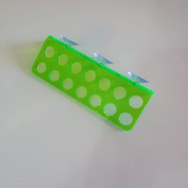 Reef-Geeks Coral frag rack, 14 hole Laser cut acrylic, Zoa, Marine coral.(Toxic Green)