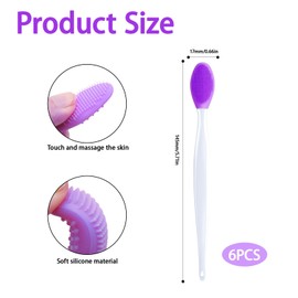 6 Pcs Pore Cleansing Brush,Pore Scrubber,Pore Brush,Suitable For Pore Cleaning, Gentle Exfoliation, Blackhead Removal And Facial Cleansing