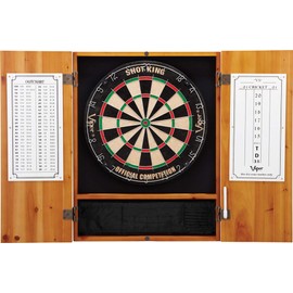 Viper Espresso Metropolitan Steel Tip Cabinet, Viper Shot King Bristle Dartboard
