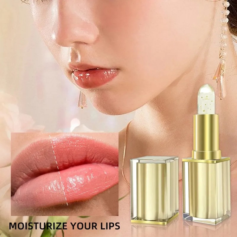 Lápiz Labial Que Cambia De Color, Hidratante, Con Brillo