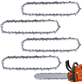 Pack of 4 Saw Chains 40 cm 3/8 Inch 1.3 mm 56 TG Chainsaw Chain Compatible with Stihl, Dolmar, Husqvarna, Einhell, Bosch, Makita etc., Suitable Blade Cutting Length of 40 cm, Chainsaw Chains