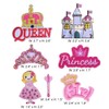 7-Pack Crown Princess Castle Girl Pink Embroidered Iron On Patch