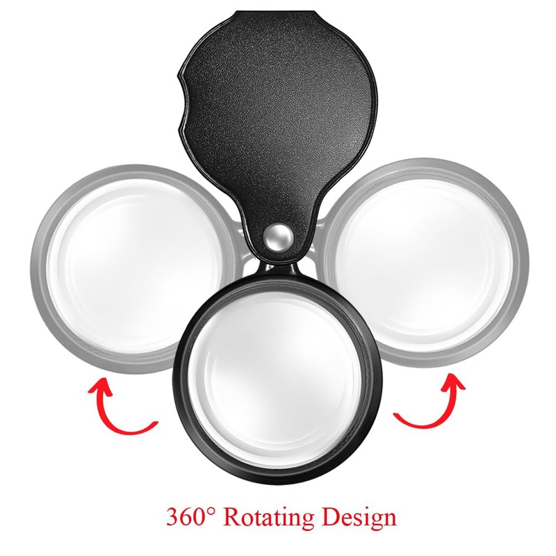 10X Magnifying Glass Loupe Small Pocket Magnifier Mini Folding Magnify