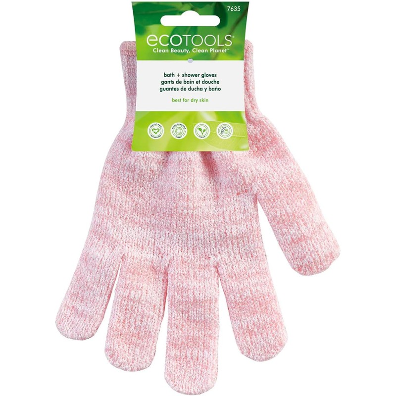 Ecotools Exfoliating Gloves, Rosa