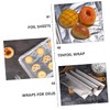 Mobestech 4rolls Aluminum Foil Wrap Double-Sided Heat Resistant for Baking