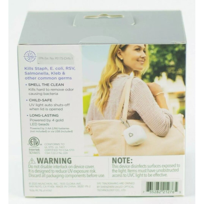 Munchkin 59S Mini Sterilizer Portable UV Sanitizer USB Battery Power