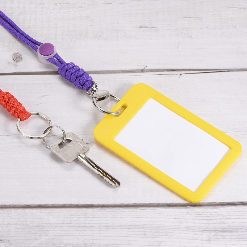 PATIKIL Paracord Lanyard with Keyring 18 Inch, 2 Pack Necklace