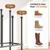 pickpiff Free Standing Shoe Racks - Black Metal Boot Rack,