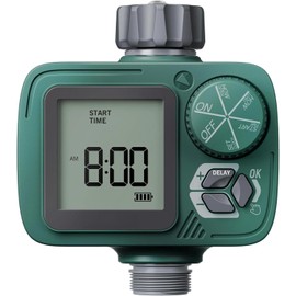 Sprinkler Timer: Programmable Hose Timer with Rain Delay/Manual/Automatic Watering System, Water Timers for Garden Hose, Digital Drip Irrigation for Yard Lawn Outdoor（1 Outlet）