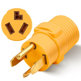 MECMO 3 Prong to 4 Prong Dryer Adapter, NEMA 14-30P Male to 10-30R Female, 4-Prong New Dryer Plug to 3-Prong Old Dryer Receptacle for Old Non-grounding Electric Dryer with New Dryer Wall Outlet House