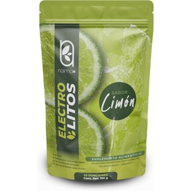 NAIMA Electrolitos Sabor Limon en Polvo Hidratación y Recuperación Rápida Con Sodio, Potasio, Magnesio, Zinc y Calcio Sin Azúcar Suplemento para Ejercicio y Calor 150 gr 30 Porciones