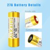 HoootCell A27 Battery, 27A 12V Alkaline Batteries Long-Lasting 12 Volt