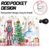 Casuru Christmas Kitchen Curtains Valances for Windows Pink Nutcrackers Curtain