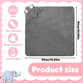 Hooded Baby Towels, Cute Baby Bath Towel Ultra Soft Baby Towels Newborn Bear Baby Towel Poncho for Boy and Girl white