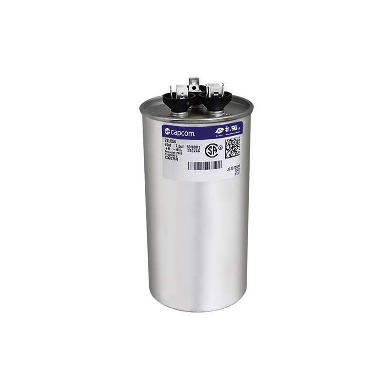 GE Genteq Round Capacitor 70 7.5 uf MFD 370 Volt