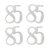 Silver Glitter 85 Cut-Out Numbers, 85th Birthday Party Anniversary Decorations