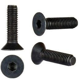 M8 (8mm x 18mm) Black Zinc Flake 10.9 Hexagon Socket Countersunk Head Cap Screws Flat Head (Pack of 20) E10BC