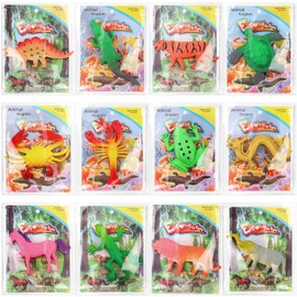 Outus 8 Pieces Growing Animal Creature Expandable Giant Grow 3D Water Creature Set Easter Egg Basket Filler Grow in Water Fish Favors Party Supply Gift Piñata Stuffer Classroom Prize(Multiple Animal)